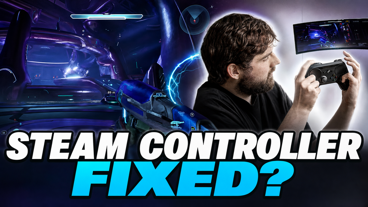 Halo gameplay beside the new Steam Controller and the question Steam Controller fixed